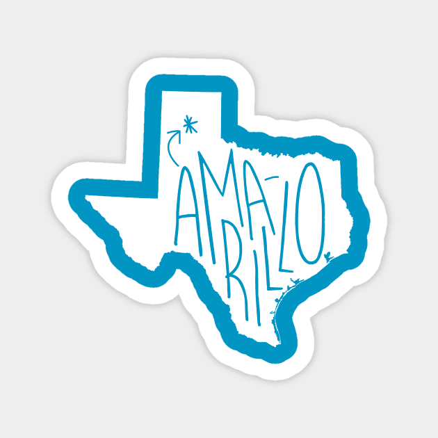 Amarillo, Texas (White Ink) Sticker by AmarilloShirts